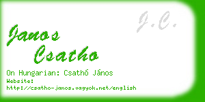 janos csatho business card